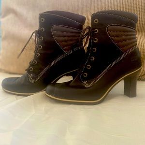 Deep chocolate brown Timberland boots